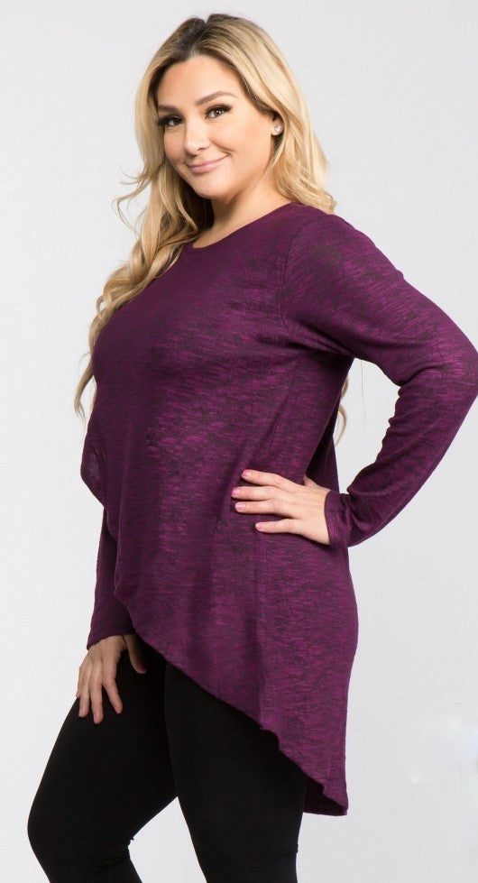 PLUS PURPLE TUNIC SWEATER – Boutique by ...